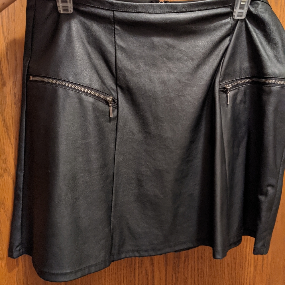 Faux Leather Mini Skirt